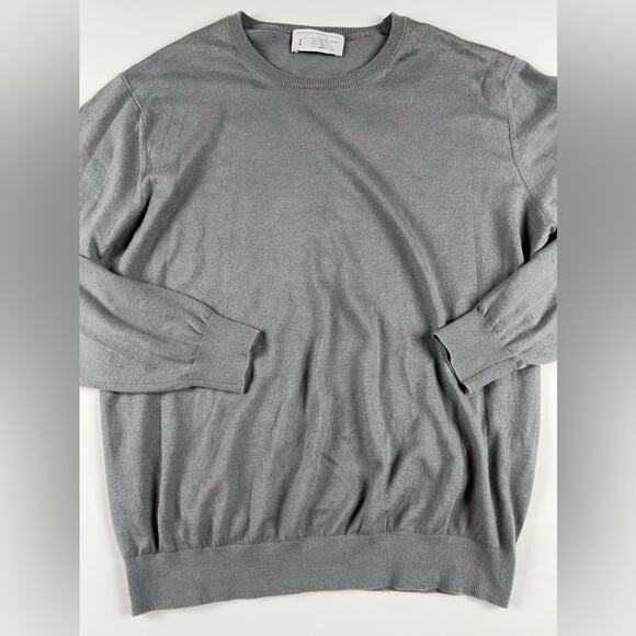 Combatant Gentlemen Gray Cotton Cashmere Sweater Large - Picture 5 of 10